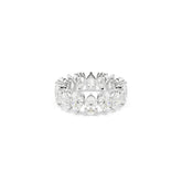 Matrix Vittore ring, Pear cut, White, Silver-tone finish